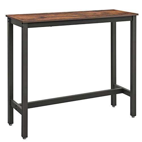 Black narrow store dining table