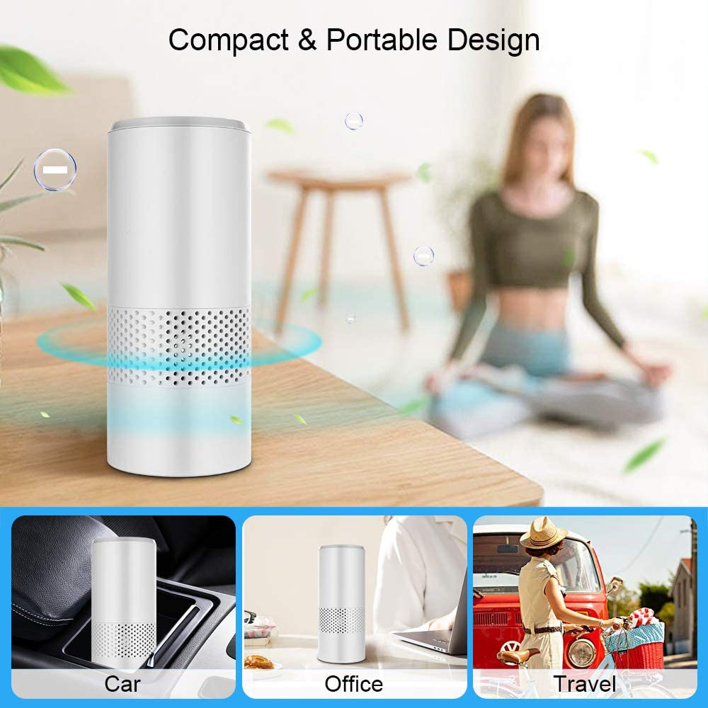 Air Purifier for Home Hay fever with Genuine HEPA Filter, Air Filter Air Purifier with 2 Modes & Night Light, Portable Air Purifier for Dust, Smokers, Pollen, Skin Dandruff, Hay Fever