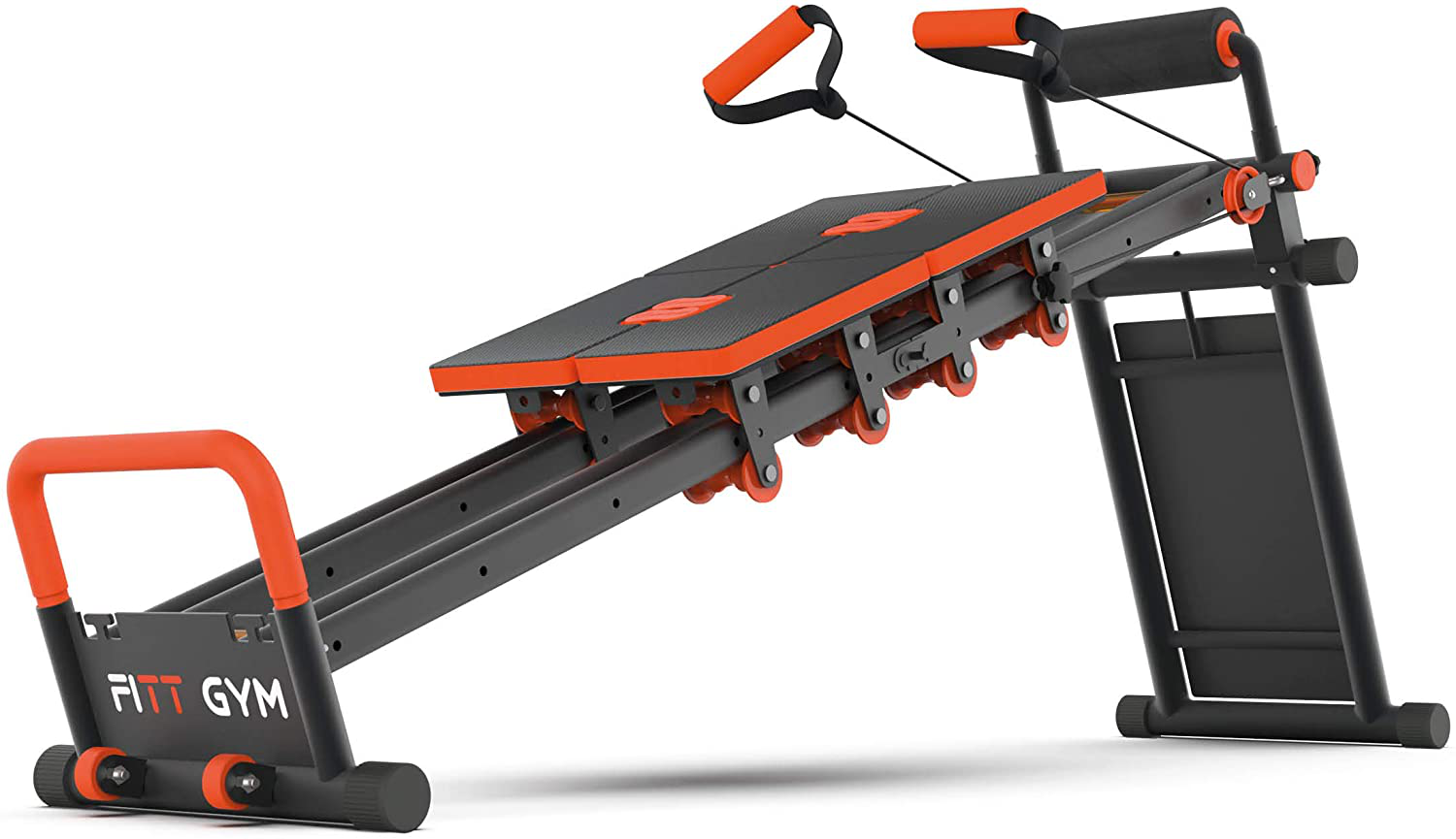 New Image Fitness Equipment FITTGym FITT Gym MultiGym Home Workout Machine, Collapsible & Easy Assemble, Adjustable Positioning for Total Body, Orange, Large