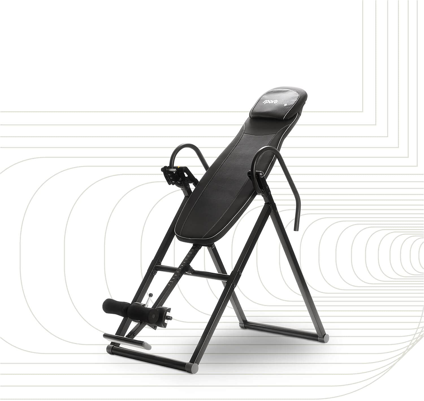 SportPlus Inversionsbank, klappbarer Schwerkrafttrainer, Inversion Table mit 6 Inversionswinkel, Streckbank zur Entlastung der Wirbelsäule, Nutzergewicht bis 135 kg, Rückenstrecker, Sicherheit geprüft