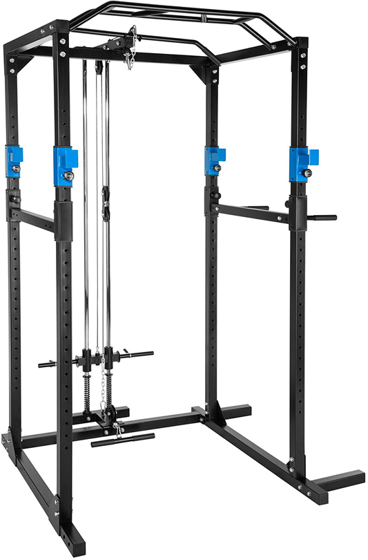 Power Station Fitness Station Power Rack Power Cage | Pull Up Double Bar | Robust Frame Made of Steel Tube Models