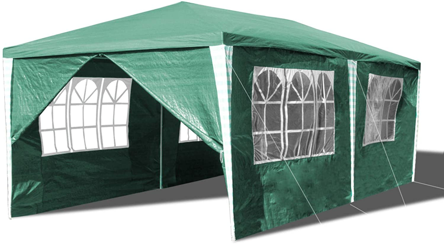 Hengda Pavillon 3x3m Wasserdicht Gartenpavillon, Stabiles Partyzelt, UV-Schutz Festzelt mit 4 Seitenteilen für Markt Camping Hochzeiten Festival