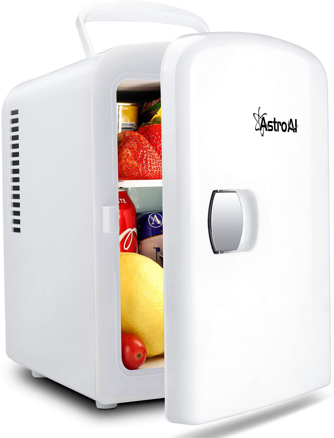 2-in-1 Mini Fridge, 4 Litres, with Cooling and Heating Function, 12 Volts using Cigarette Lighter and 230 Volts Socket for Cars, Offices and Dorms.