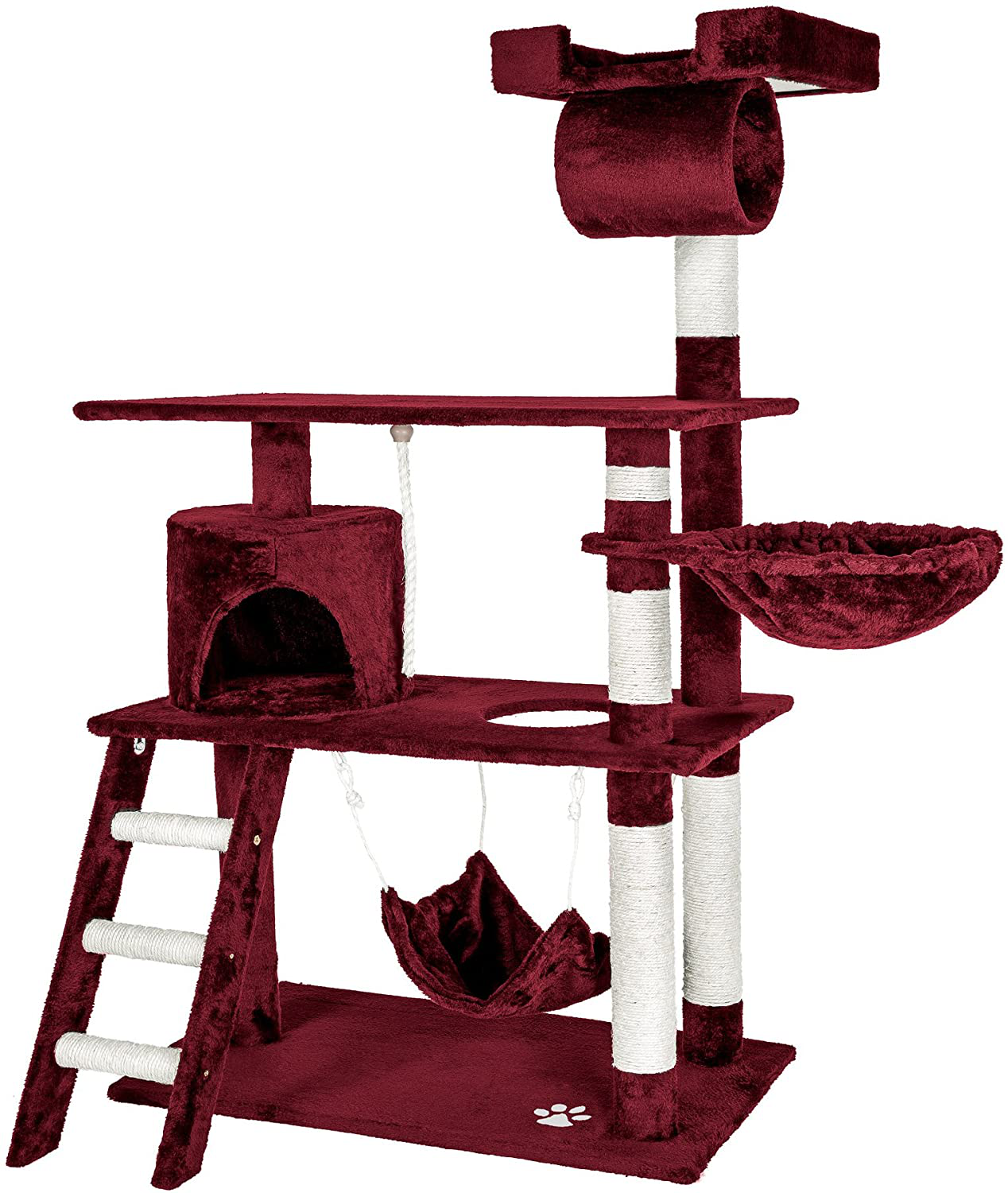 Cat Scratching Post with Many Cuddly and Play Possibilities 141 cm High Extra Wide Various Colours