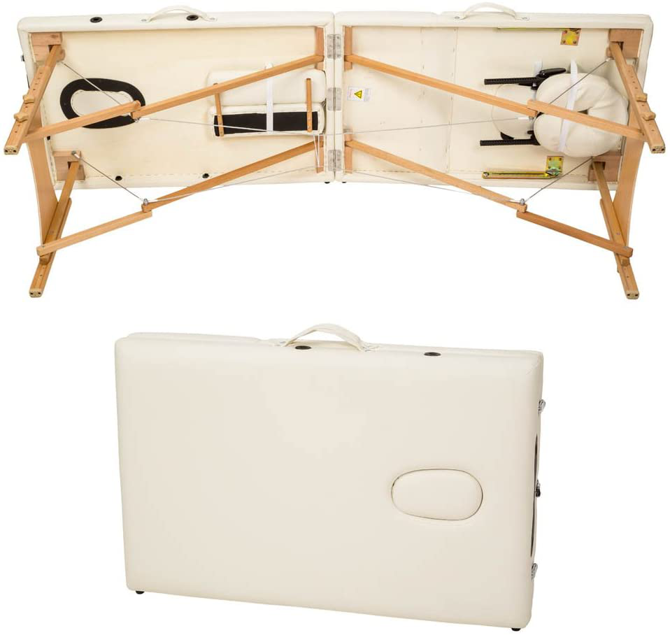 Mobile Massage Table 3 Zones Height-Adjustable Including High-Quality Headrest and Bag Various Colours 