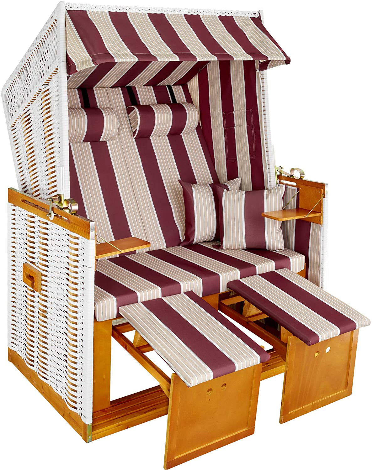 Baltic Sea beach chair, 2-seater, 4-way adjustable backrest