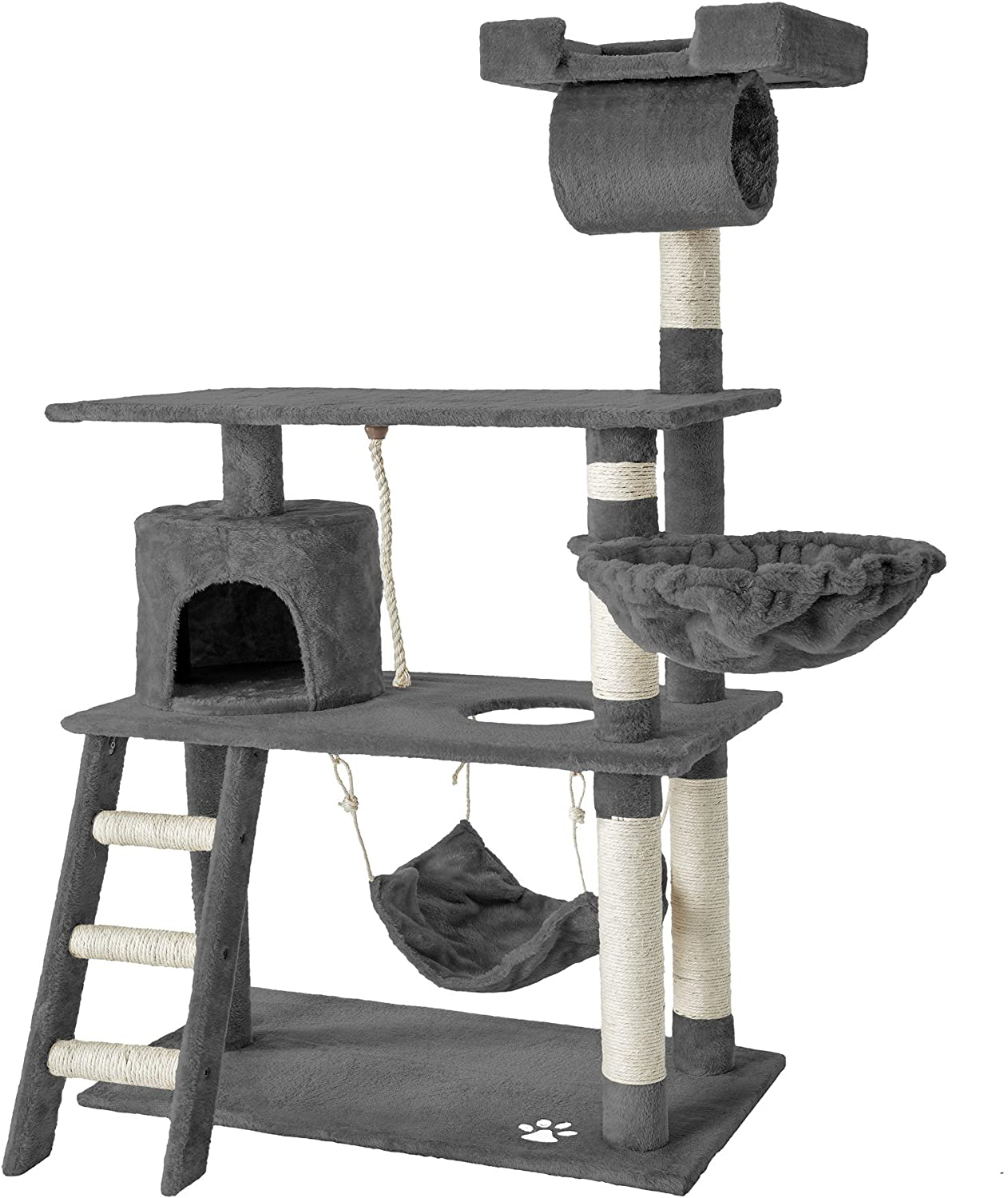 Cat Scratching Post with Many Cuddly and Play Possibilities 141 cm High Extra Wide Various Colours