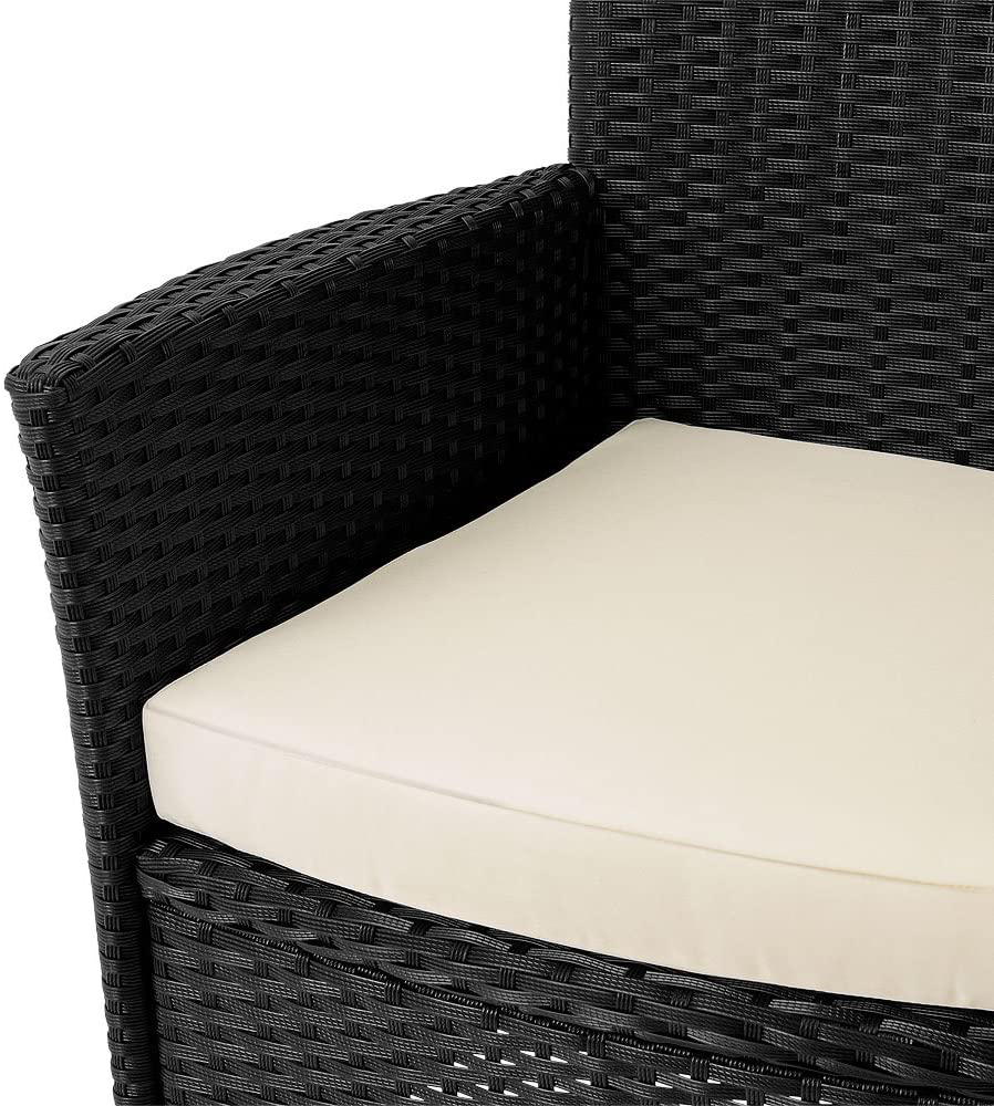 Polyrattan 4+1 seating set, Black