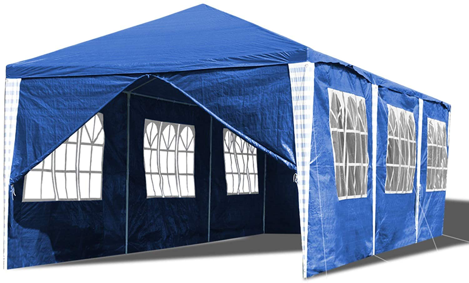 Hengda Pavillon 3x3m Wasserdicht Gartenpavillon, Stabiles Partyzelt, UV-Schutz Festzelt mit 4 Seitenteilen für Markt Camping Hochzeiten Festival