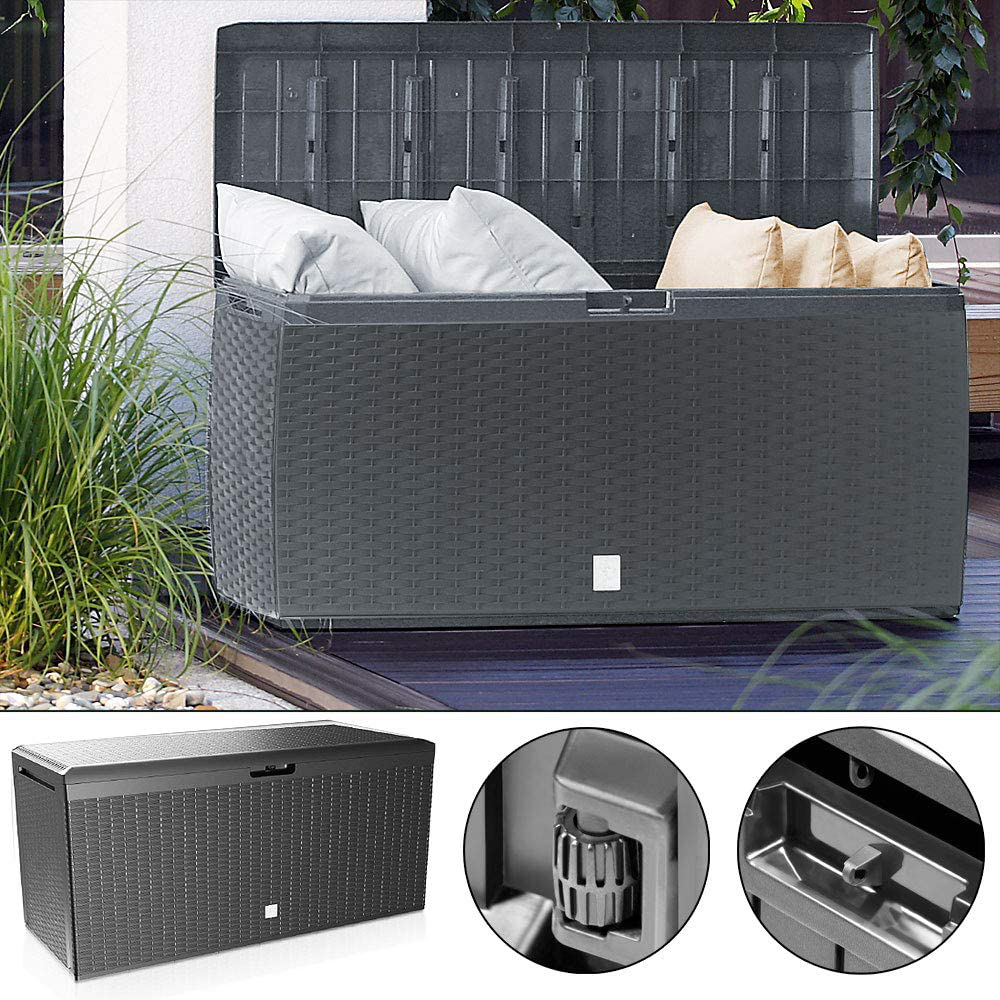  Storage Box Rato Plus Wheels Handles 100 kg Load Capacity Smart Click System Chest Garden Box Cushion Box Anthracite