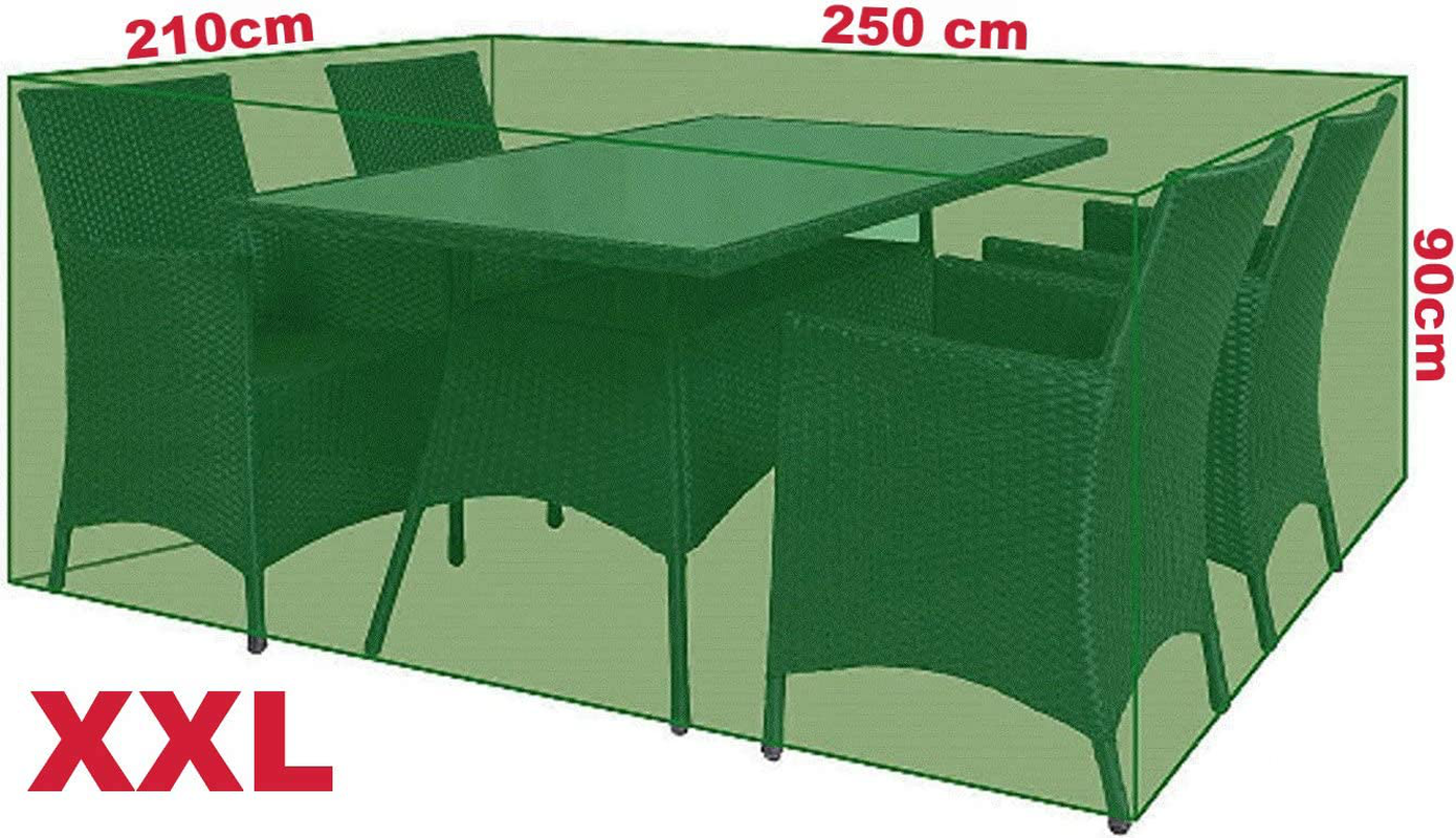 Protective Cover and Tarpaulin for Garden Furniture Cover 250 cm x 210 cm x 90 cm Rectangular Furniture and Garden Table Furniture Set