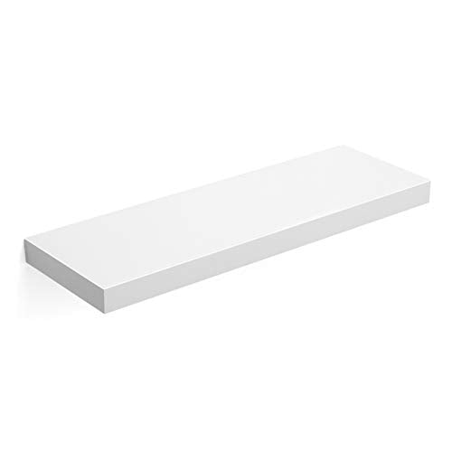 Floating Shelf, Wall Shelf for Photos, 60 cm, Decorations, in Living Room, Kitchen, Hallway, Bedroom, Bathroom, White