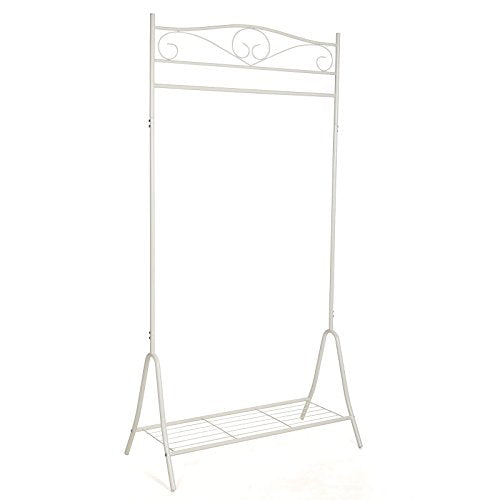 New Garment Coat Rack Clothes Rail Hanger 173 x 90 x 44.5 cm Cream