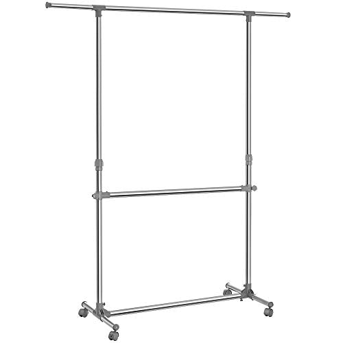 Clothes rack, grey, (101-163) x 49 x (113-198) cm