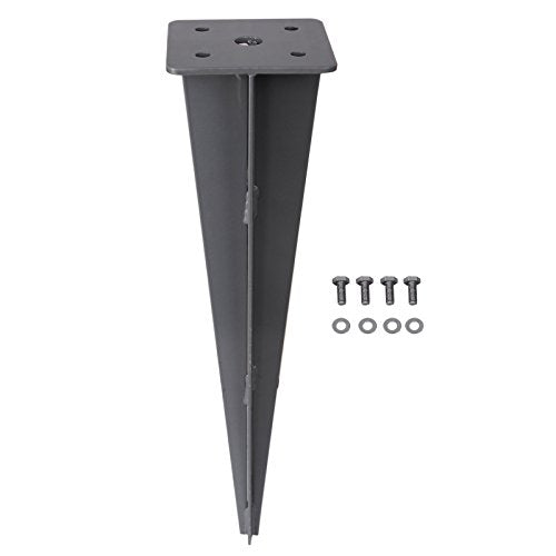 Metal Post Anchor Grey Sprayed Ground Anchor Drive-in Anchor 46 X 11.5 X 11.5 cm