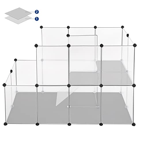 Guinea Pig Playpen, DIY Plastic Modular Fence, White