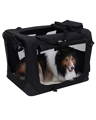 Dog Carrier, Folding Fabric Pet Carrier, 102 x 69 x 69 cm, Black