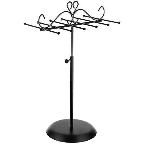 Jewellery Display Stand Holder, Metal Jewellery Rack Tree, for Necklaces, Chokers, Bracelets, Earrings, Great Gift Idea, Black