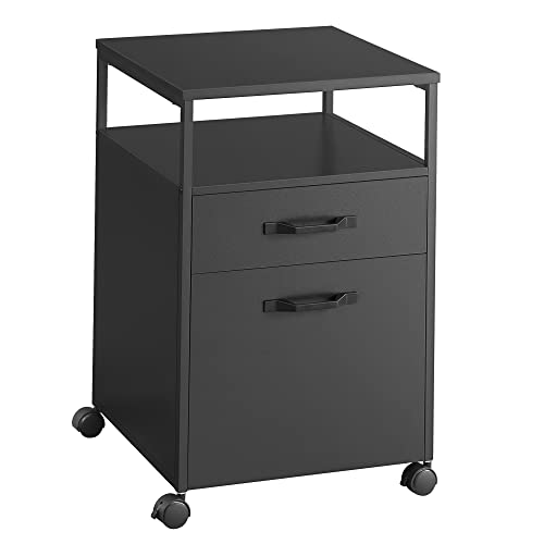 File Cabinet with 2 Drawers, Black