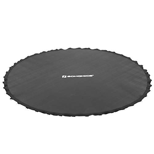 Replacement Trampoline Mat, 324 cm Dia. Jumping Mat, Fits 366 cm (12 ft) Round Trampolines, with 72 V-Rings for 13.5-14 cm Long Springs, Black