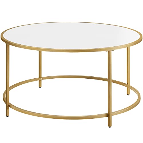 Coffee Table, White,Gold