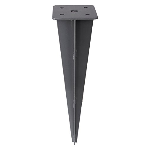 Metal Post Anchor Grey Sprayed Ground Anchor Drive-in Anchor 46 X 11.5 X 11.5 cm