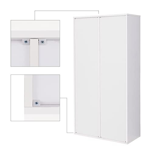 8-Cube Storage Bookshelf, Wooden Bookcase and Display Shelf, Freestanding Cabinet Unit for Office, Living Room, Bedroom, White