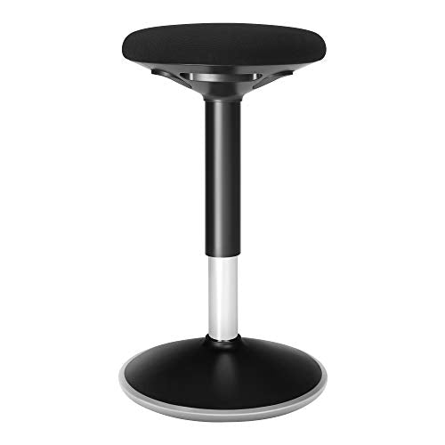 Active Stool, Wobble Stool Standing Desk Chair, Balance Chair, Adjustable Height 55-70 cm, No Assembly Required, Black