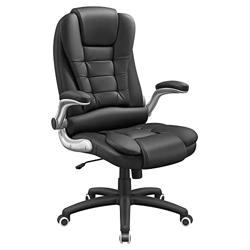 Racing Office Chair, Gaming Chair, Executive Swivel Chair, Polyurethane (PU), Black