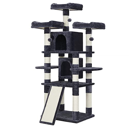 Cat Tree, Large Cat Tower, 170 cm, Smoky Grey