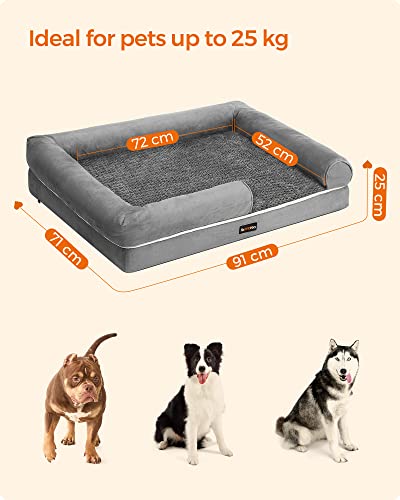 Dog Bed Orthopaedic Sofa Washable Non-Slip Grey