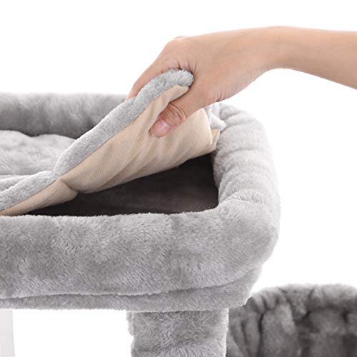 Cat Tree, Cat Condo, Activity Centre, 120 cm, Light Grey