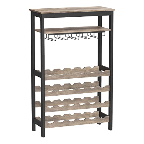 Wine Rack for 24 Wine Bottles - Greige and Black