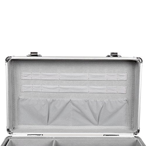 First Aid Case Medicine Storage Pill Box Drug Medicine with Carrying Handle Carry Strap Aluminium Bars ABS Silvery