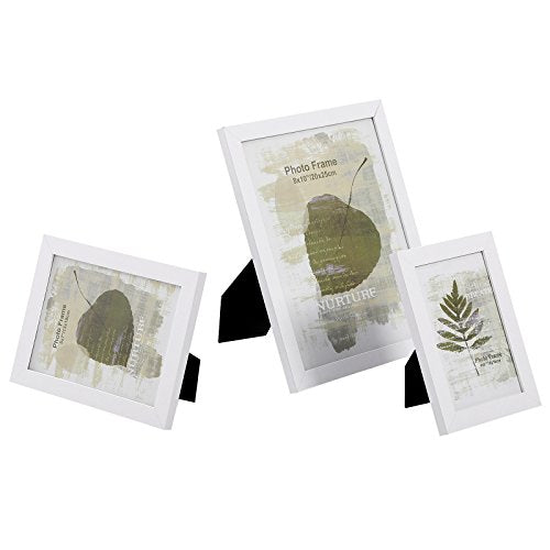 Picture Frames Set of 10 Photo Frames - Two 8" x 10" (20 x 25 cm), Four 5" x 7" (13 x 18 cm), Four 4" x 6" (10 x 15 cm), White