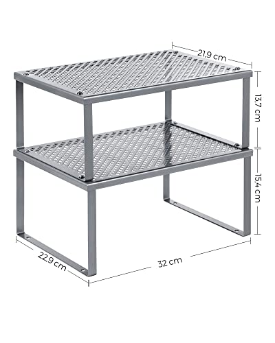 2 Tier Spice Rack, Silver