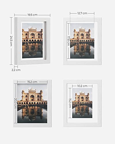 Set of 3 Picture Frames, for 4x6 (4x6 Inches) 5x7 Inches (5x7 Inches) 6x8 Inches (6x8 Inches), White