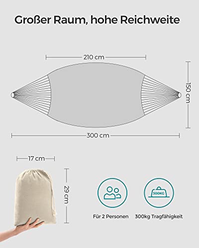 210 x 150 cm Cotton Hammock Portable for Outdoor Camping Garden Sleeping Load 300 kg