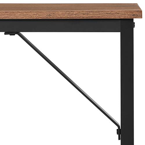 Computer Desk, Small Office Desk and Workstation, Work Desk for Home Office, Study, Bedroom, 50 x 100 x 75 cm, Industrial Style, Metal Frame, Hazelnut Brown and Black