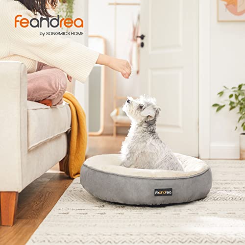 Dog Bed, Doughnut Cat Bed, Round, 60 cm Dia., Light Grey