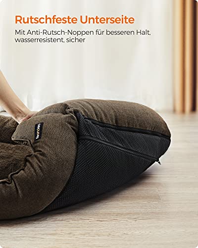 Dog Bed, Pet Bed, Dog Sofa with Removable Washable Cover, for Large Dogs, 110 x 75 x 27 cm, Brown