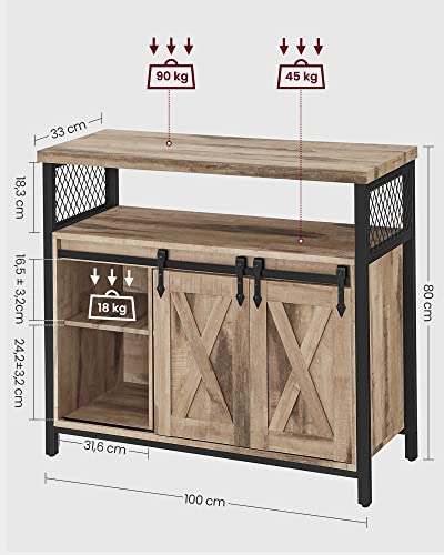 Dining Sideboard, Kitchen Cupboard, Storage Cabinet,108.5x43.5x20cm