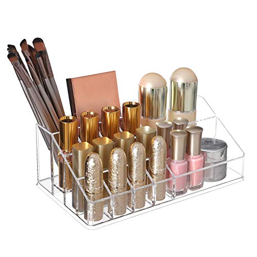 Large Clear Acrylic Make up Organiser, Stackable Cosmetic Box, with 6 Drawers, for Palette Brush Foundations Lipstick Nail Polish Hairpins, Great Gift for Loved Ones