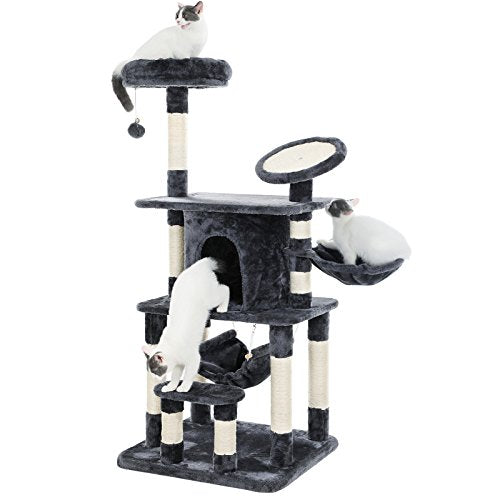 Cat Tree Multi-level Cat Play House Sisal Scratching Pad and Posts