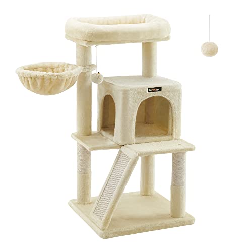 Cat Tree, Cat Tower, Widened Perch for Large Cats, Beige