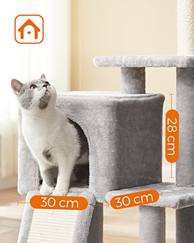 Cat Tree, Cat Tower for Indoor Cats, Kittens, Light Grey