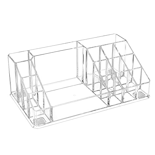 Makeup Organizer, Cosmetics Organizer with 6 Drawers and 16 Compartments in Different Sizes, transparent