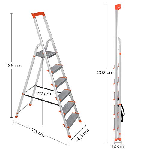 Songmics 6 Steps Step-Ladder