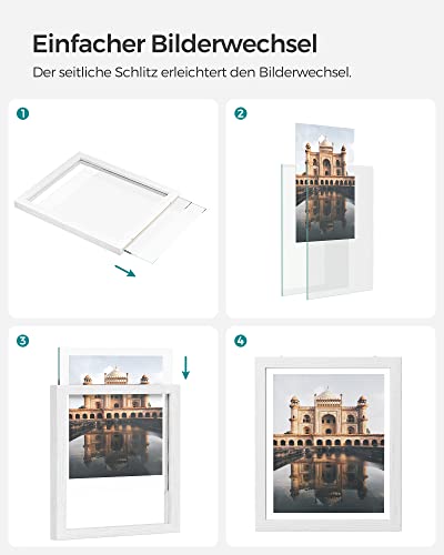 Set of 3 Picture Frames, Holds 4 x 6 Inches (4 x 6 Inches) 5 x 7 Inches (5 x 7 Inches) 6 x 8 Inches (8 x 10 Inches) x 10 P. White