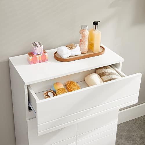 Bathroom Cabinet, Sideboard Cabinet, with Drawer, 2 Doors, Adjustable Shelf, for Hallway, 60 x 30 x 80 cm, White